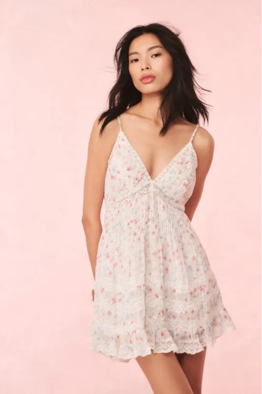 Alonna Cotton Floral Mini Dress sold by LoveShackFancy