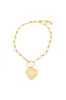 Brinker+Eliza Gold Heart Necklace sold by LoveShackFancy