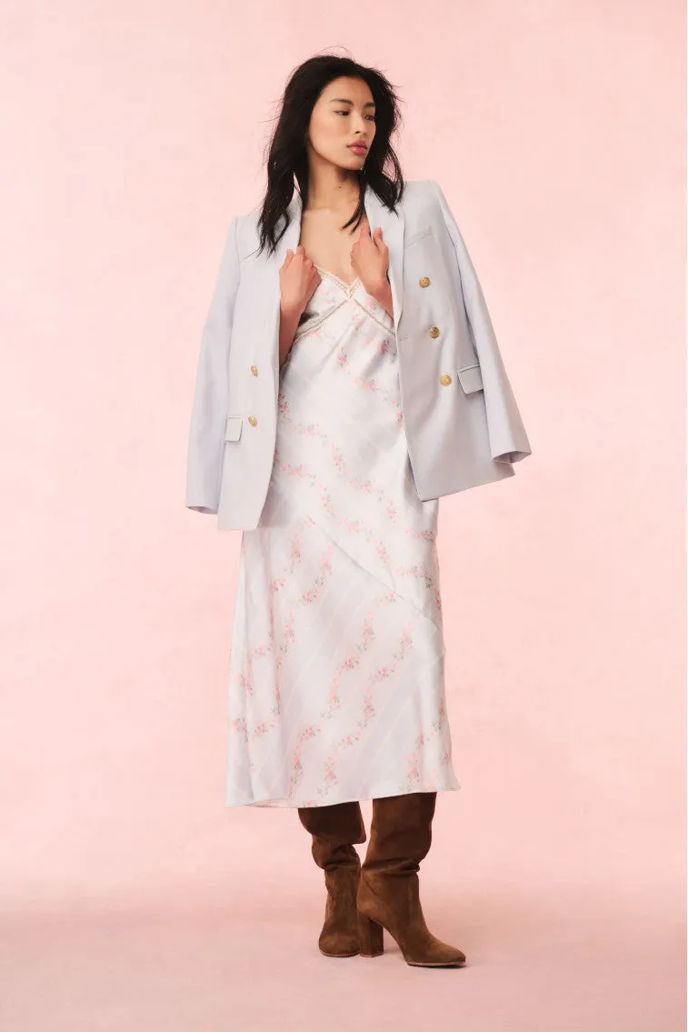 Ermon Satin Floral Slip Dress sold by LoveShackFancy product image thumbnail 4