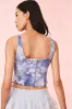 Emika Floral Denim Bustier Top sold by LoveShackFancy