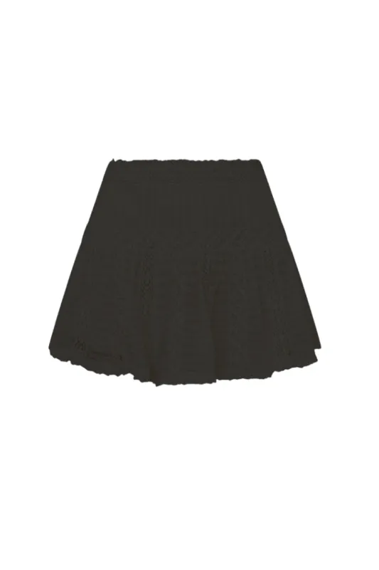 Rubyanne Crochet Lace Mini Skirt - BLACK sold by LoveShackFancy