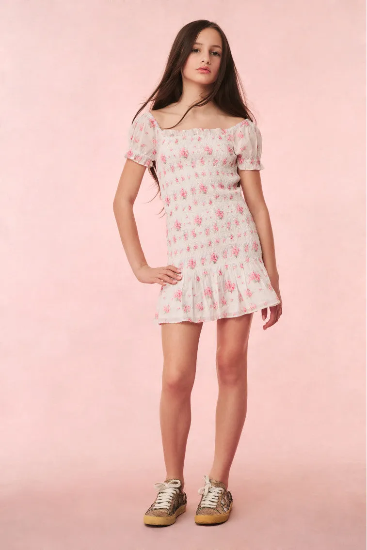 Girls Mosa Cotton Floral Dress - THULIAN PINK sold by LoveShackFancy product image thumbnail 2