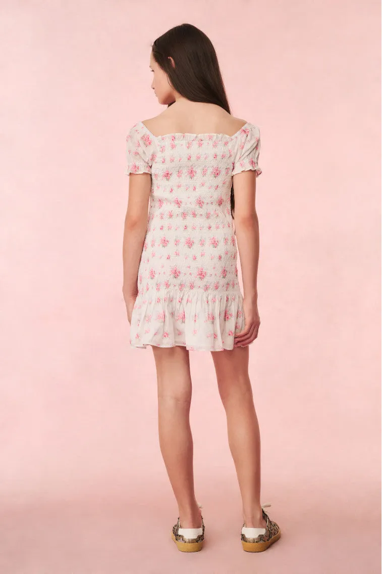 Girls Mosa Cotton Floral Dress - THULIAN PINK sold by LoveShackFancy product image thumbnail 5