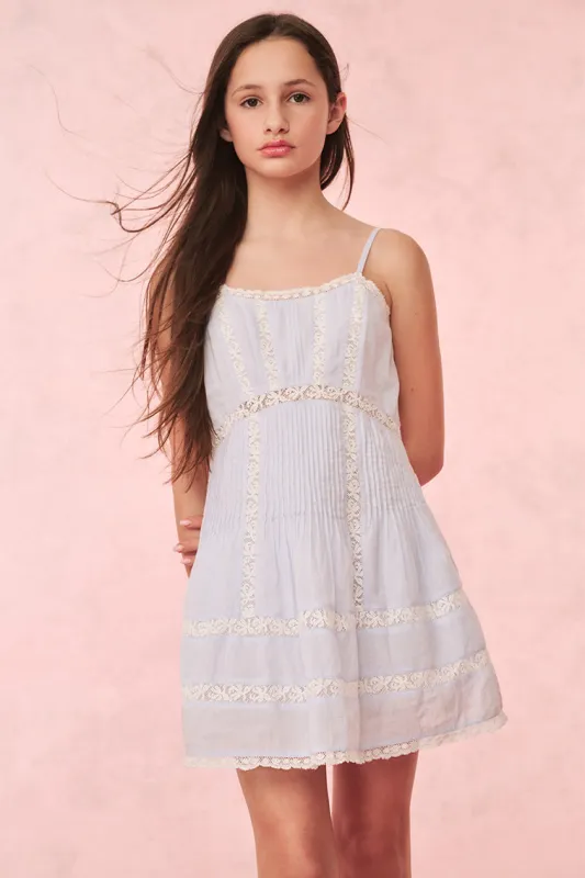 Girls Havrea Cotton Lace-Trimmed Dress sold by LoveShackFancy