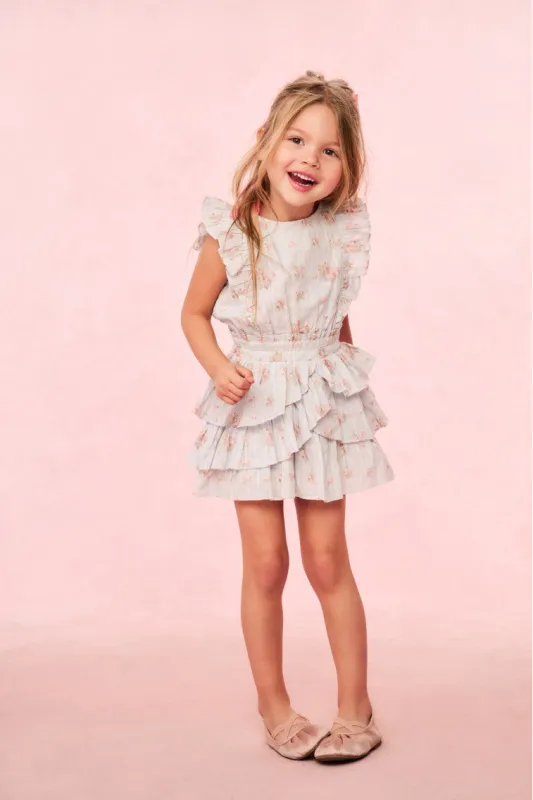 Girls Decker Blue Floral Dress sold by LoveShackFancy