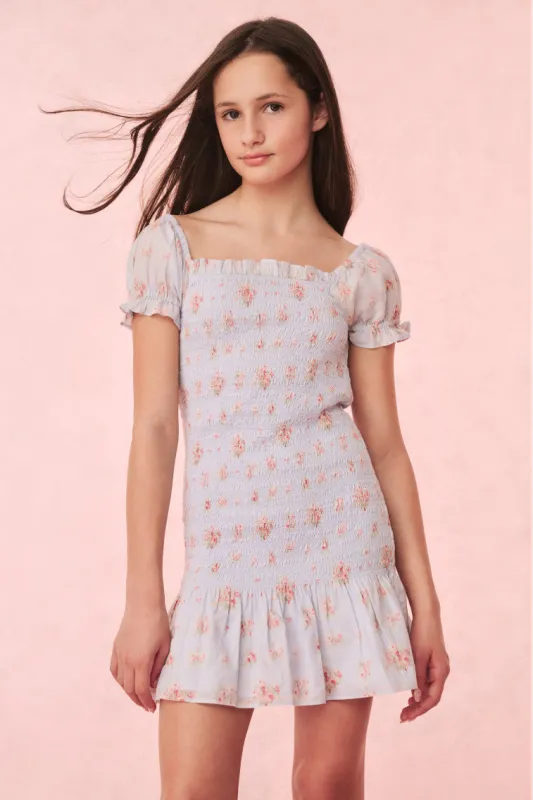 Girls Mosa Cotton Floral Dress sold by LoveShackFancy