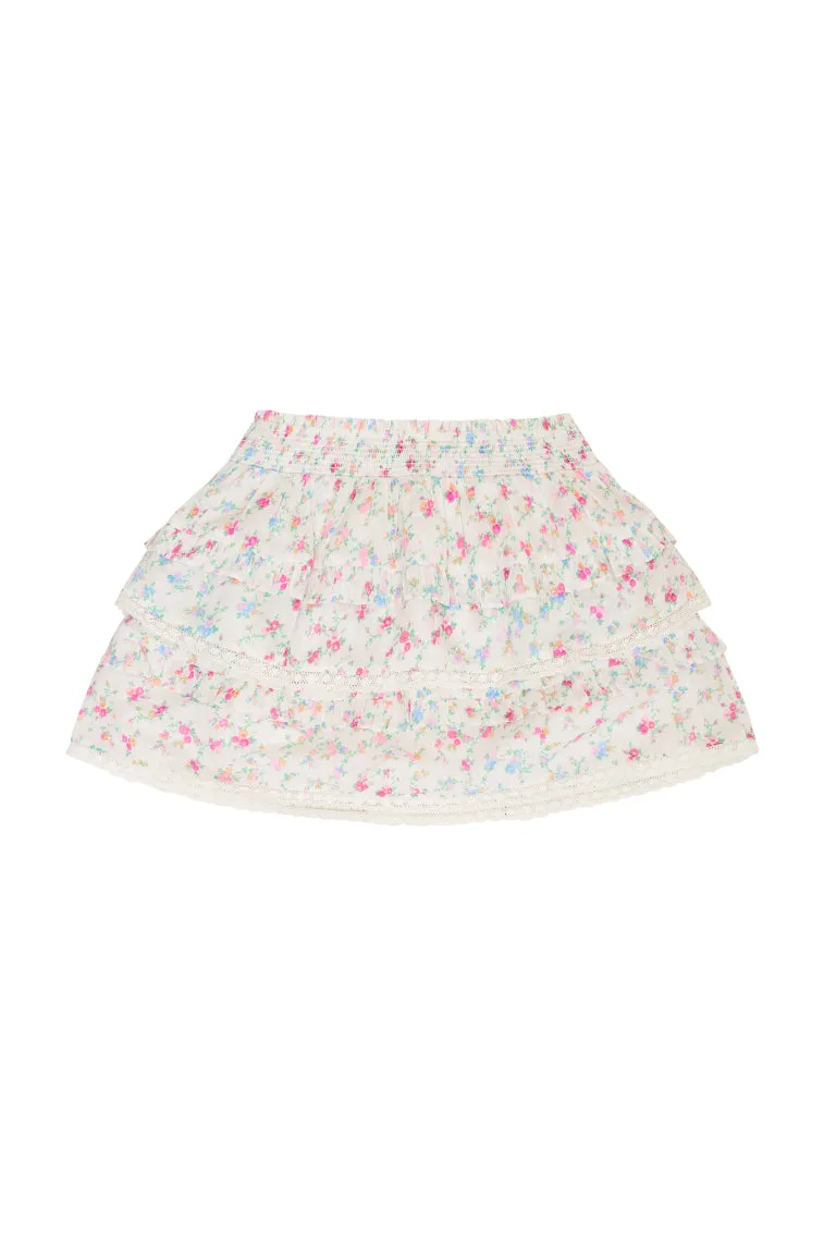 Girls Billie Cotton Floral Skirt sold by LoveShackFancy product image thumbnail 4