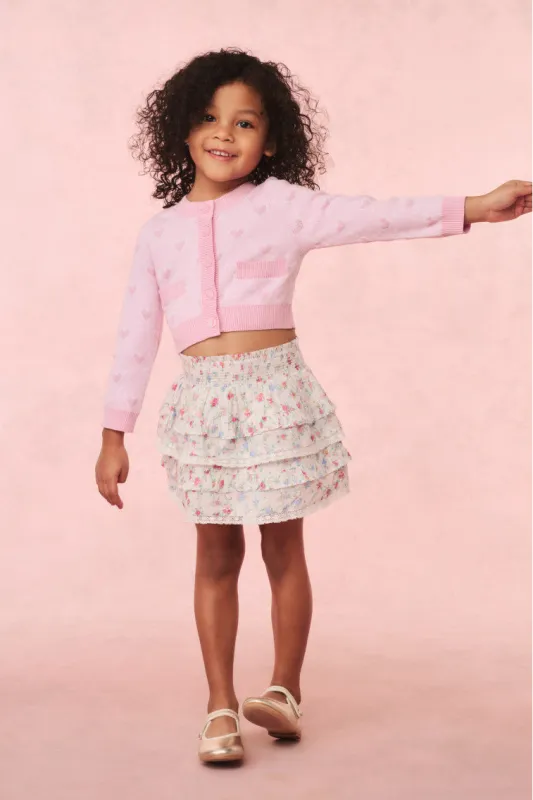 Girls Billie Cotton Floral Skirt sold by LoveShackFancy