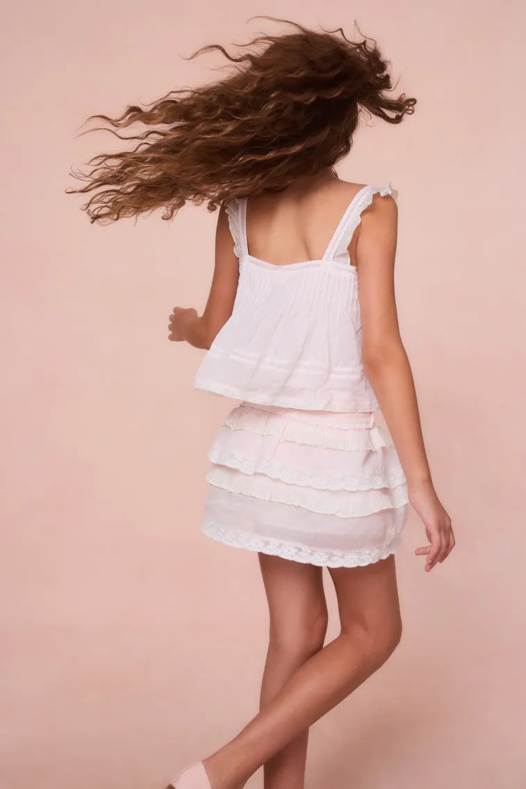 Girls Billie Cotton Ruffle Skirt sold by LoveShackFancy product image thumbnail 5