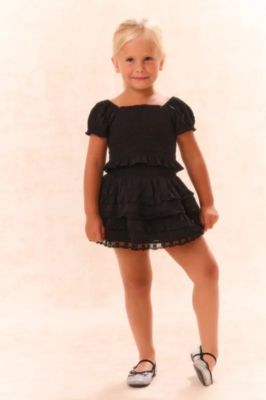 Girls Fabielle Cotton Ruffle Top sold by LoveShackFancy