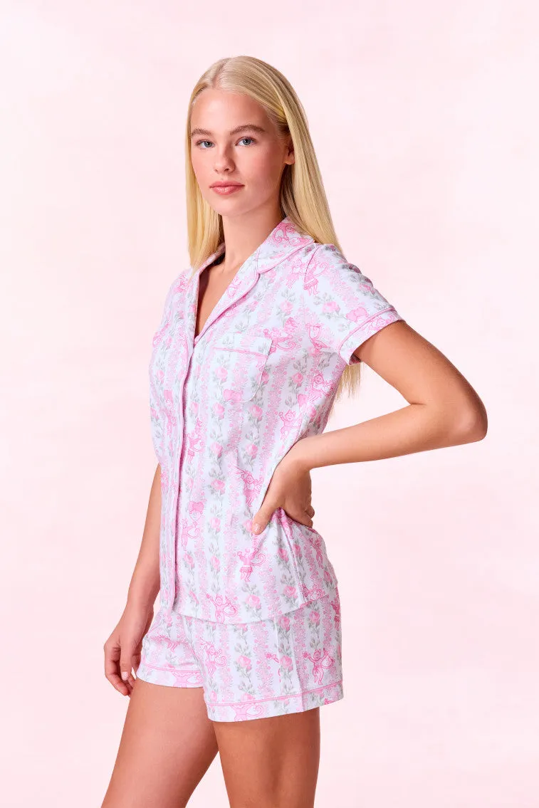 LoveShackFancy x Roller Rabbit Heirloom Monkey Polo Pajamas sold by LoveShackFancy