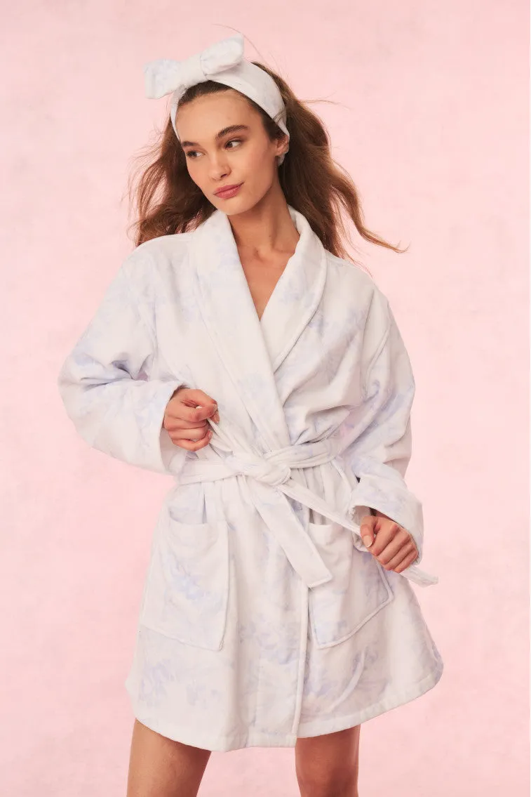 Indie Cotton Bath Robe - BLUE CLOUD sold by LoveShackFancy product image thumbnail 4