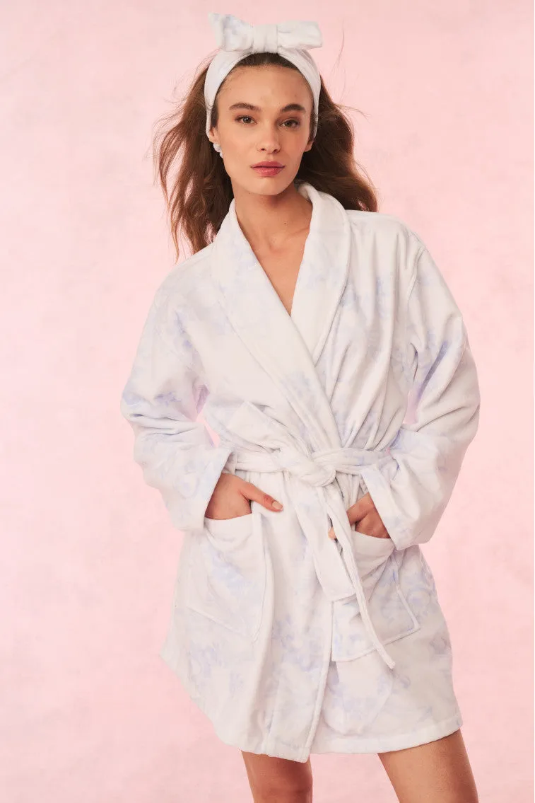 Indie Cotton Bath Robe - BLUE CLOUD sold by LoveShackFancy product image thumbnail 5