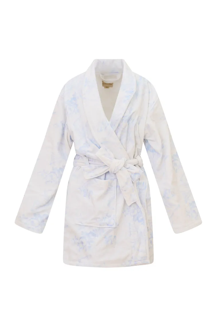 Indie Cotton Bath Robe - BLUE CLOUD sold by LoveShackFancy product image thumbnail 2