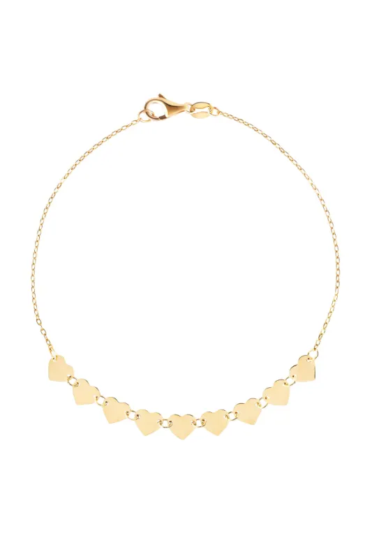 Mini Love Hearts Bracelet by Ouf! sold by LoveShackFancy