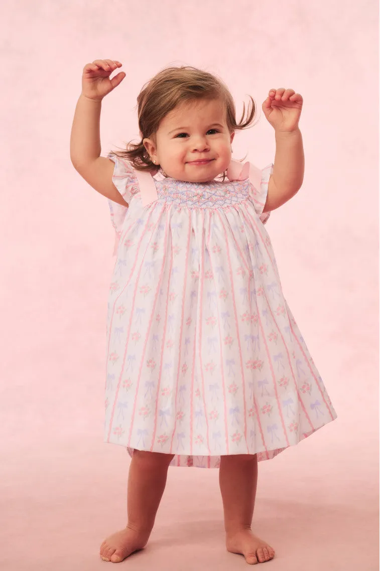 Cecil & Lou Girls Smocked Bow Dress sold by LoveShackFancy product image thumbnail 4