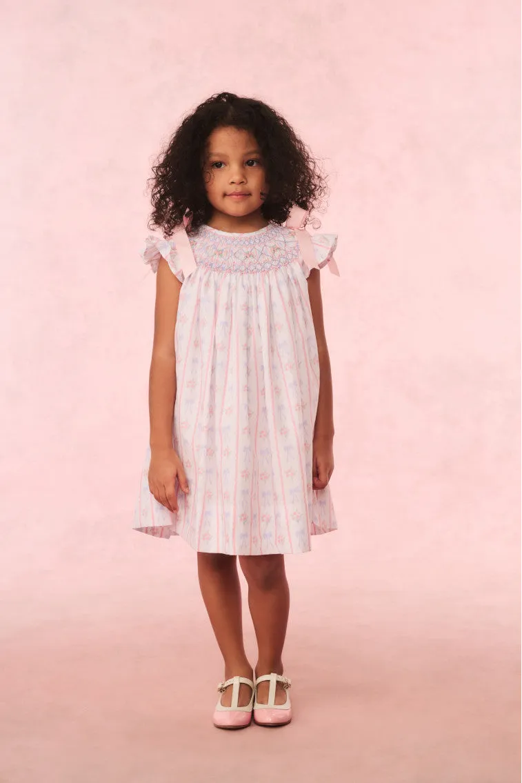 Cecil & Lou Girls Smocked Bow Dress sold by LoveShackFancy product image thumbnail 3