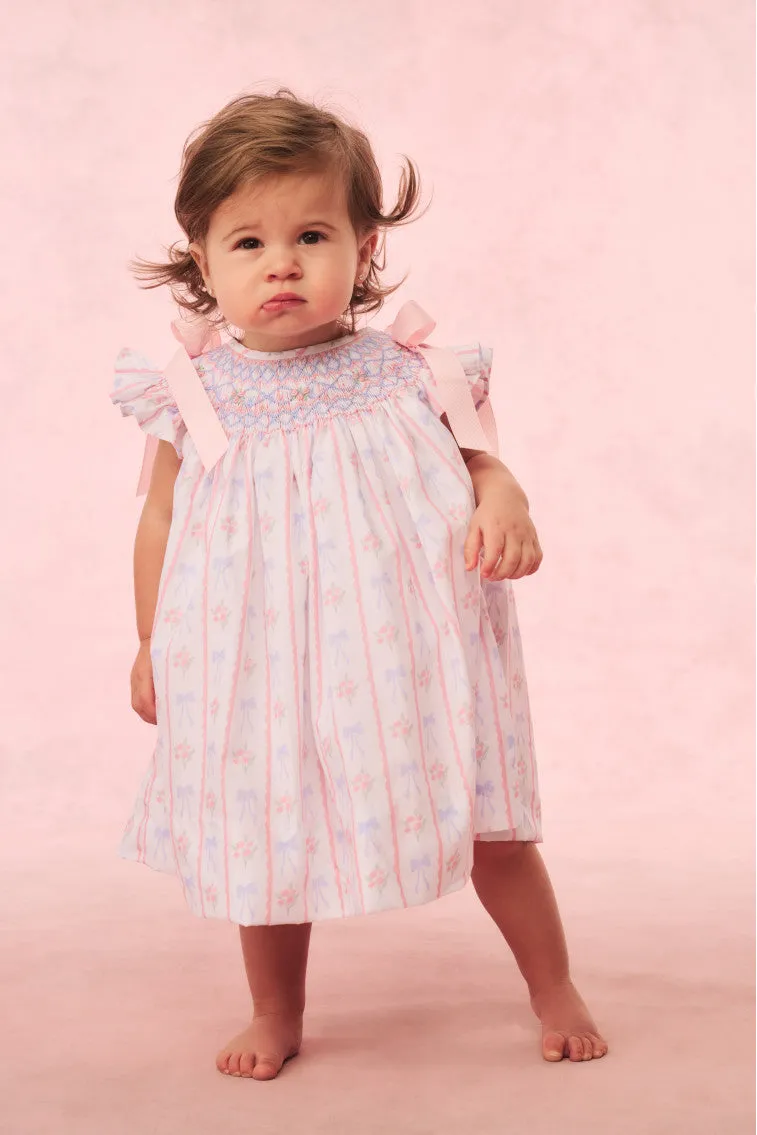 Cecil & Lou Girls Smocked Bow Dress sold by LoveShackFancy product image thumbnail 2