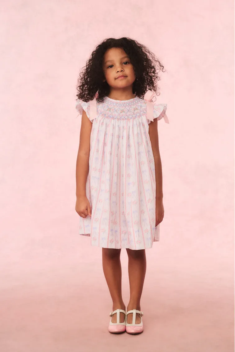 Cecil & Lou Girls Smocked Bow Dress sold by LoveShackFancy product image thumbnail 5