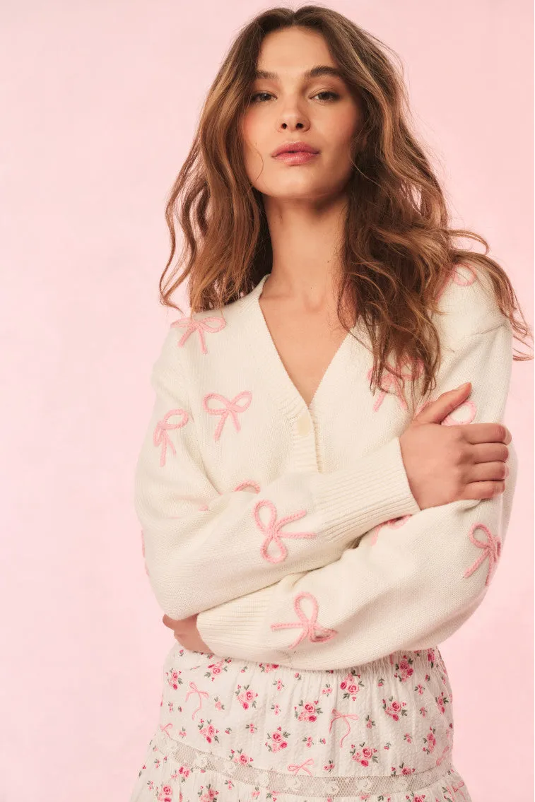 Francette Cropped Bow Cardigan sold by LoveShackFancy product image thumbnail 3