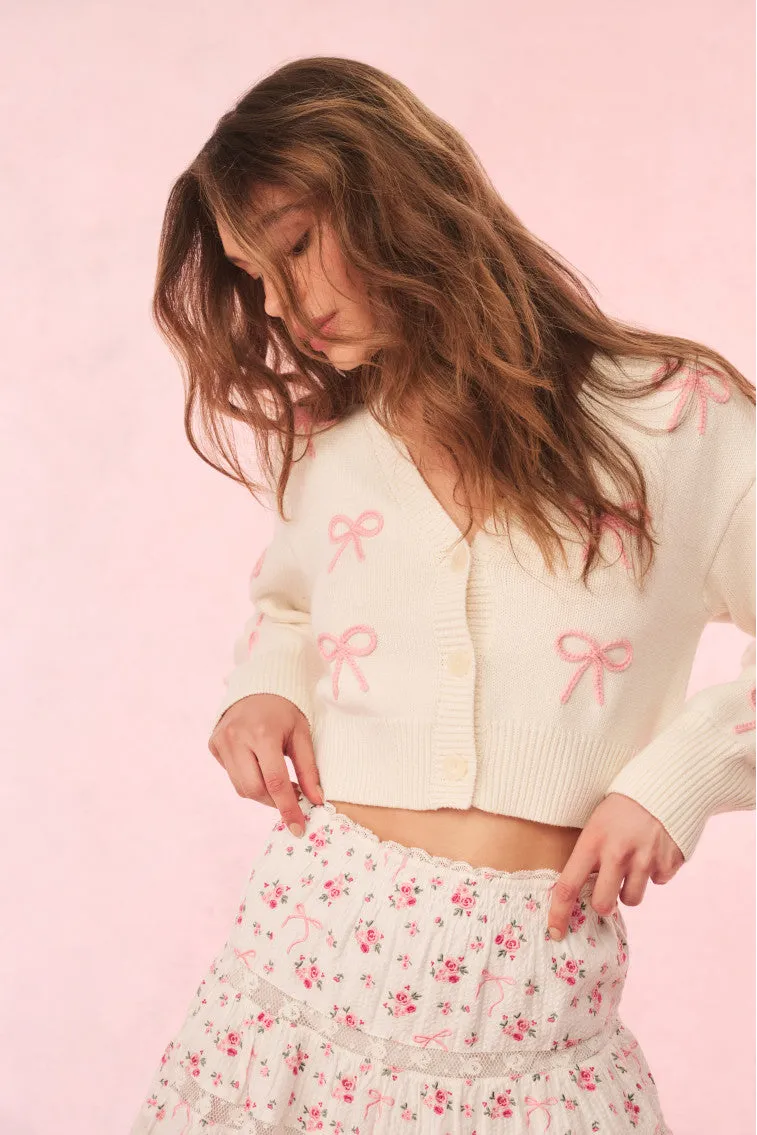 Francette Cropped Bow Cardigan sold by LoveShackFancy product image thumbnail 2