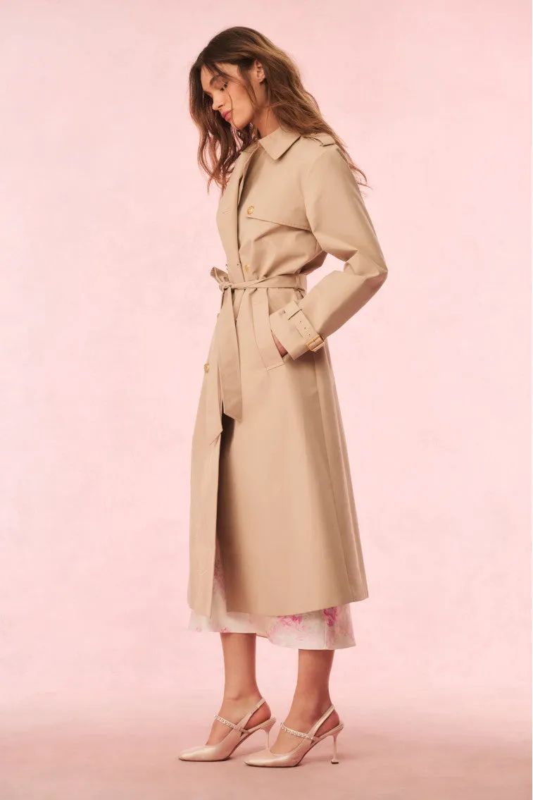Thiel Bow-Embroidered Trench Coat sold by LoveShackFancy product image thumbnail 2