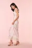Serene Satin Lace-Trimmed Maxi Dress sold by LoveShackFancy