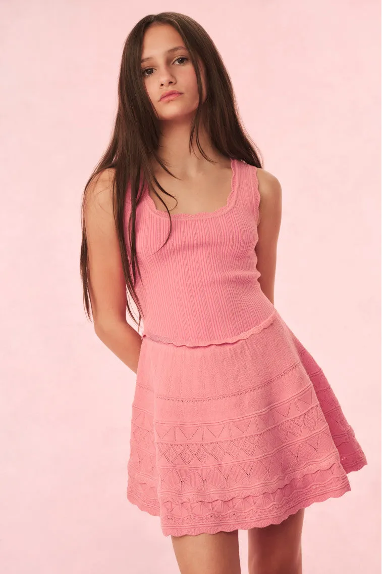 Girls Ronellia Knit Mini Dress sold by LoveShackFancy product image thumbnail 2