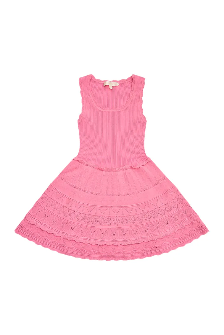 Girls Ronellia Knit Mini Dress sold by LoveShackFancy product image thumbnail 4