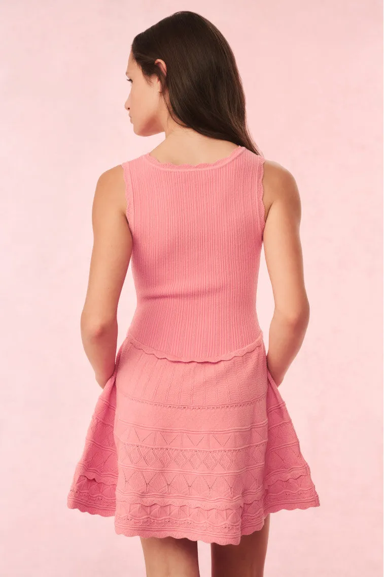Girls Ronellia Knit Mini Dress sold by LoveShackFancy product image thumbnail 3