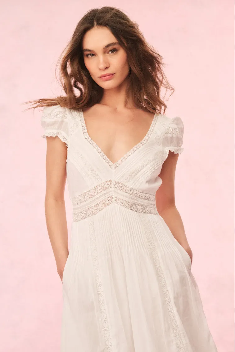 Suvi Cotton Midi Dress - WHITE sold by LoveShackFancy product image thumbnail 4