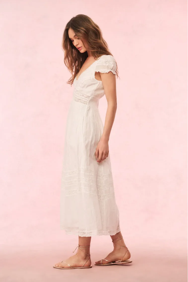 Suvi Cotton Midi Dress - WHITE sold by LoveShackFancy product image thumbnail 5