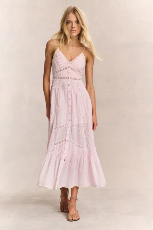 Esilda Cotton Midi Dress - PINK sold by LoveShackFancy