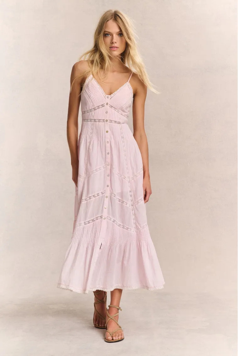 Esilda Cotton Midi Dress - PINK sold by LoveShackFancy