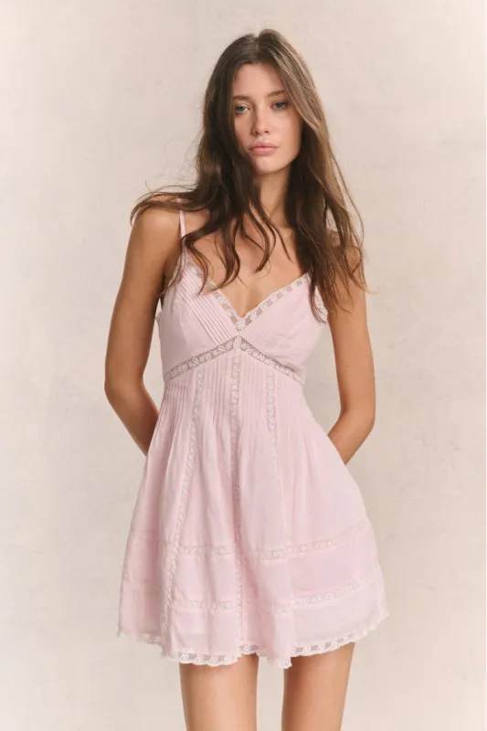 Docila Cotton Mini Dress - PINK sold by LoveShackFancy