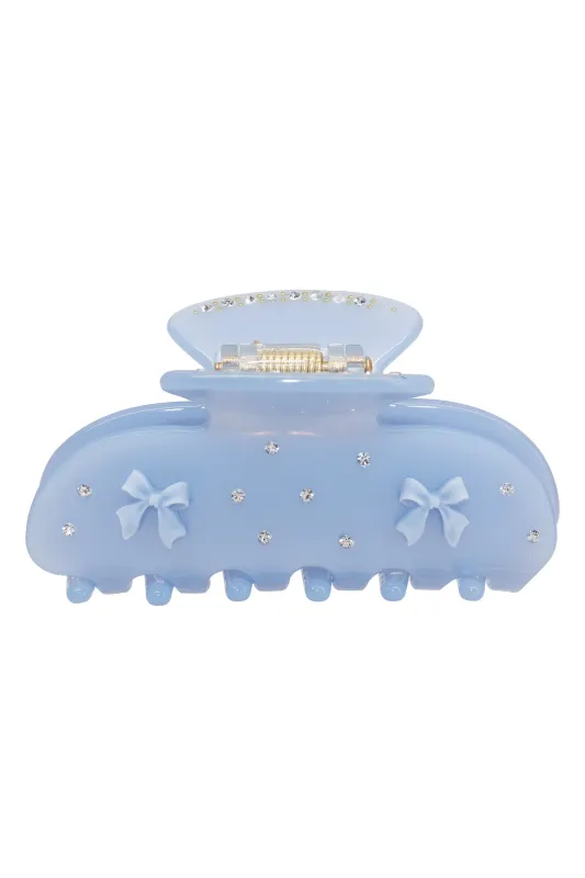 Emijay Blue Ribbon Claw Clip sold by LoveShackFancy