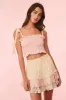 Camellia Cotton Mixed Print Mini Skirt sold by LoveShackFancy
