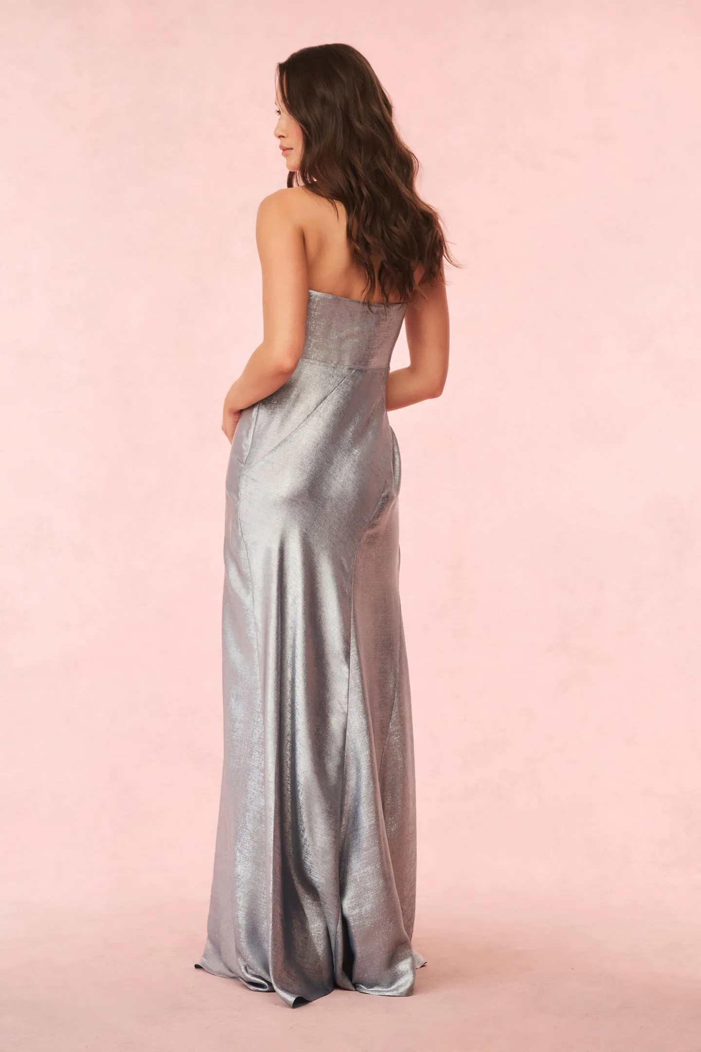 Elmina Strapless Metallic Gown sold by LoveShackFancy product image thumbnail 4