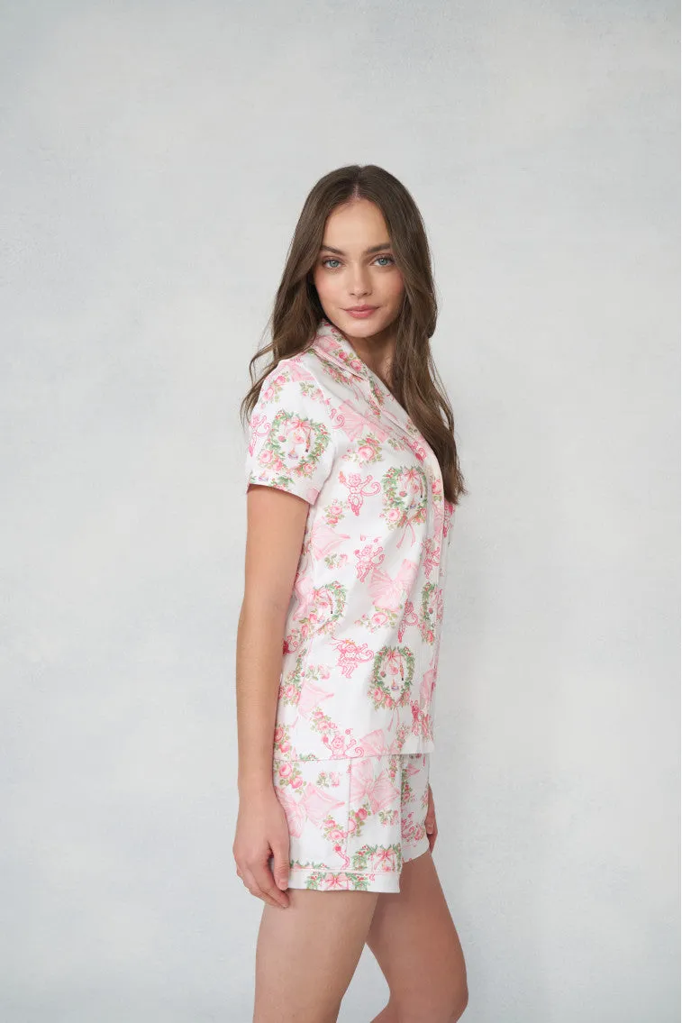 LoveShackFancy x Roller Rabbit Merry Monkey Beaux Polo Pajamas sold by LoveShackFancy product image thumbnail 2