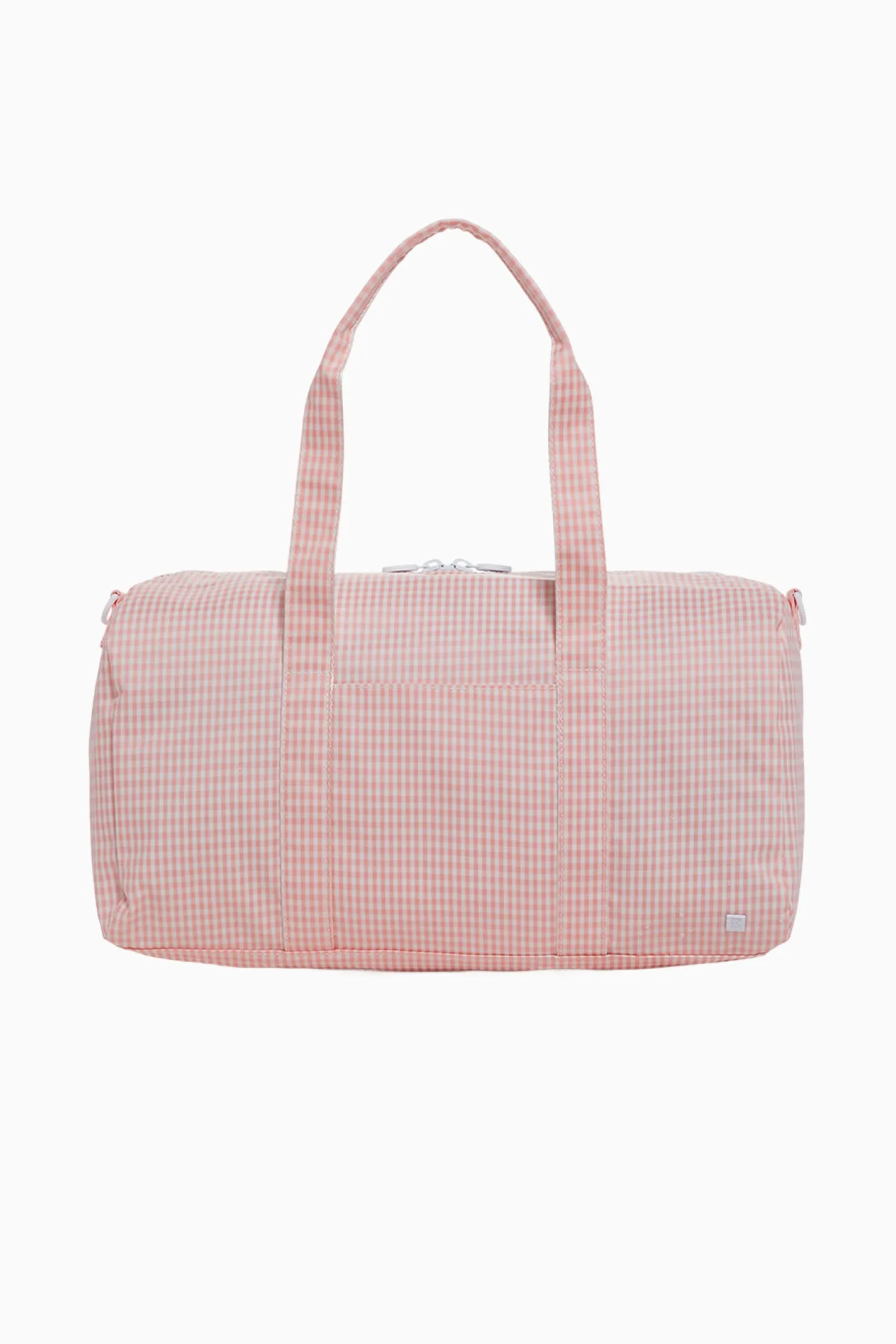 TRVL Gingham Taffy Weekender sold by LoveShackFancy