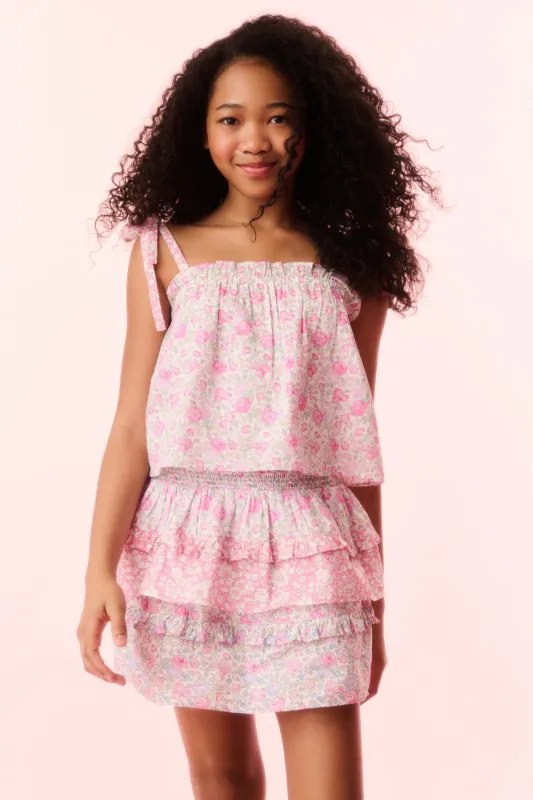 Girls Fiorella Liberty Fabric Top sold by LoveShackFancy