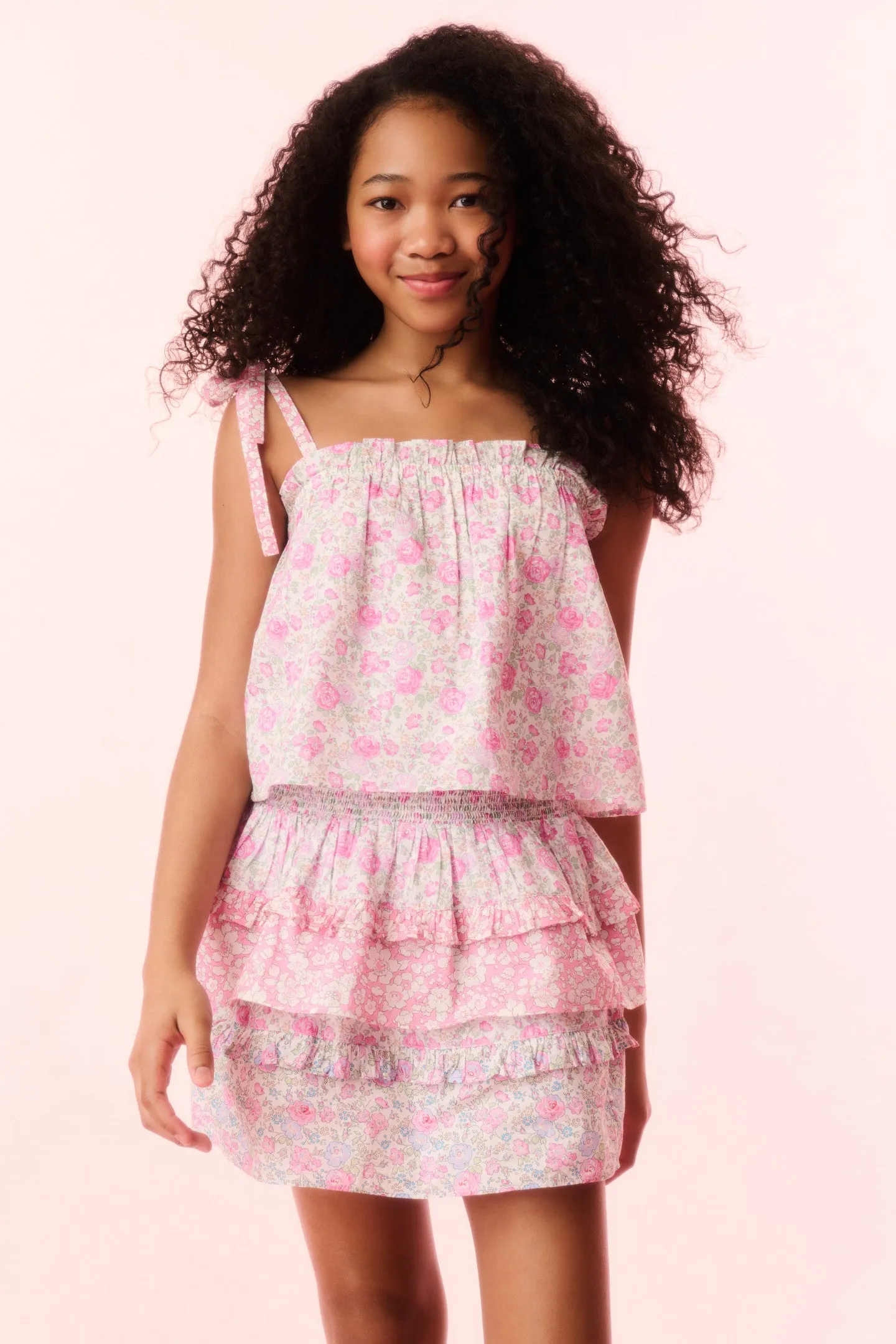 Girls Fiorella Liberty Fabric Top sold by LoveShackFancy