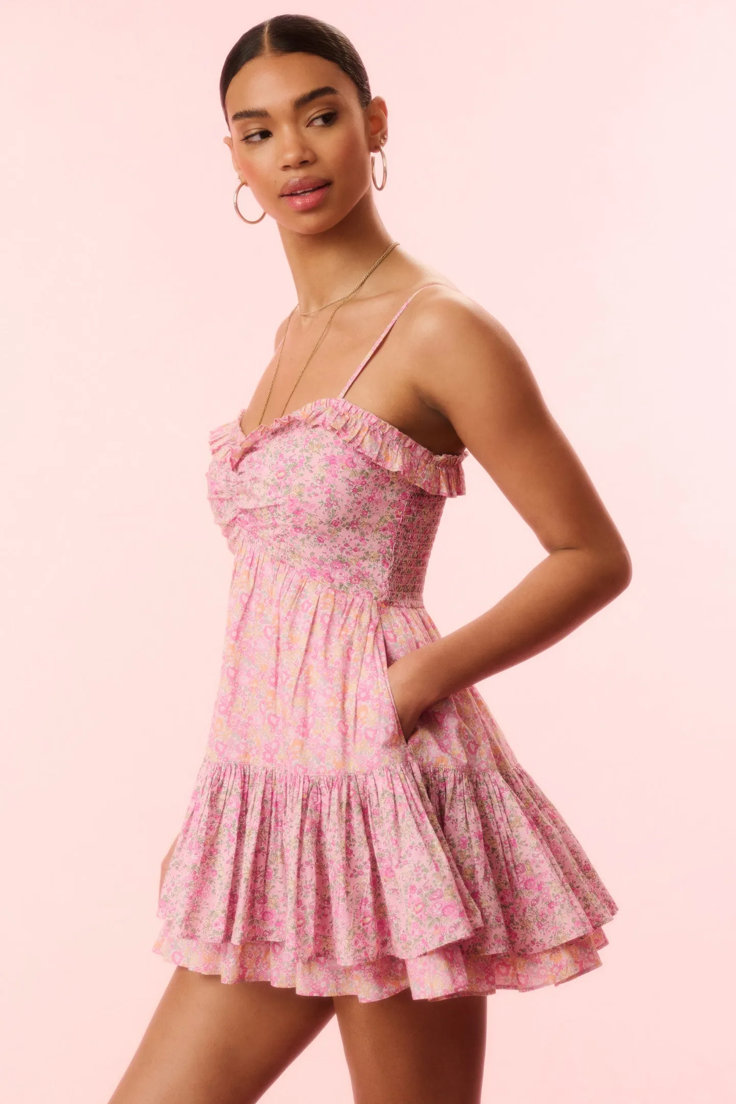 Linny Liberty Fabric Mini Dress sold by LoveShackFancy product image thumbnail 3