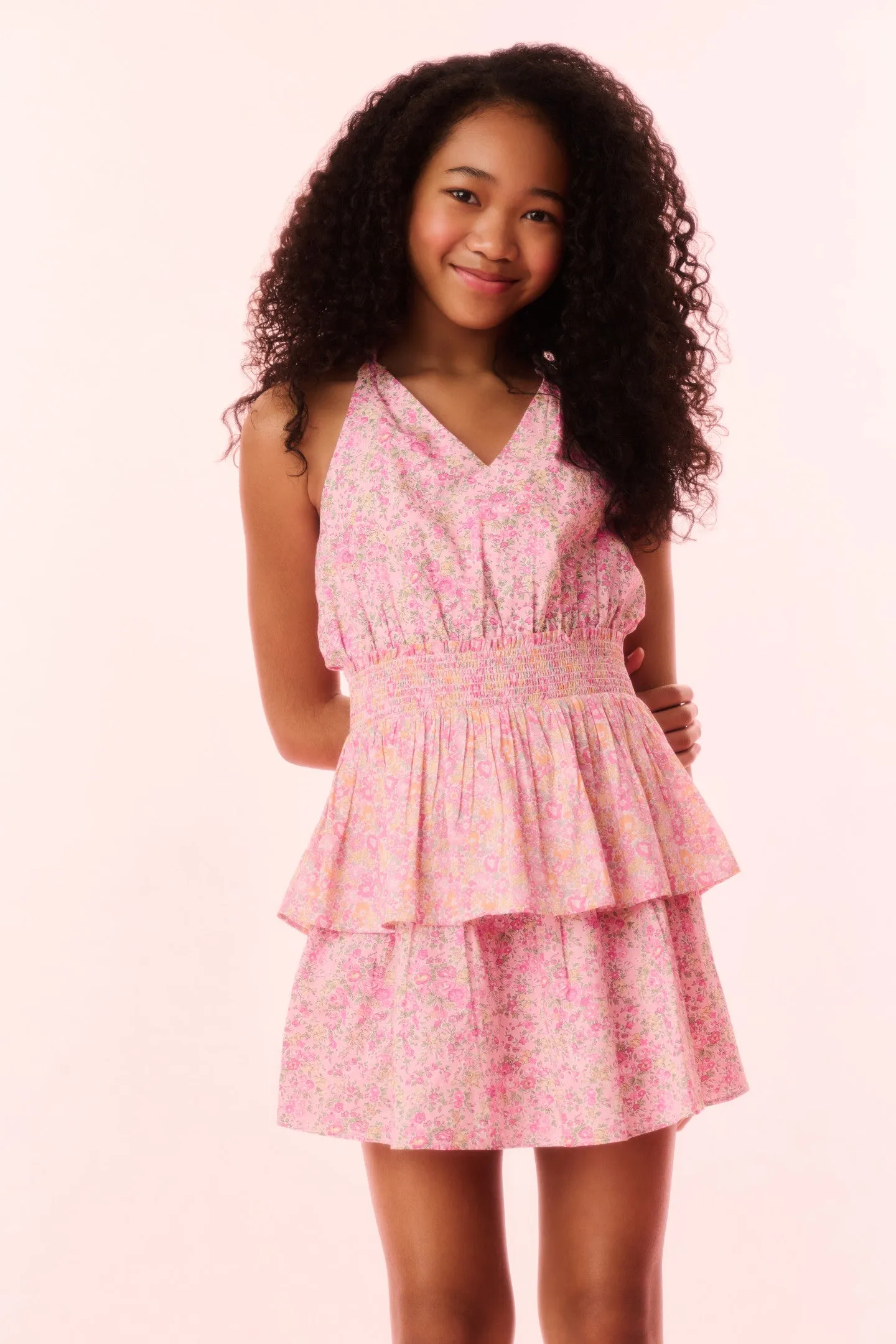 Girls Romille Tie-Dye Halter Dress - PRIMROSE CHARM sold by LoveShackFancy