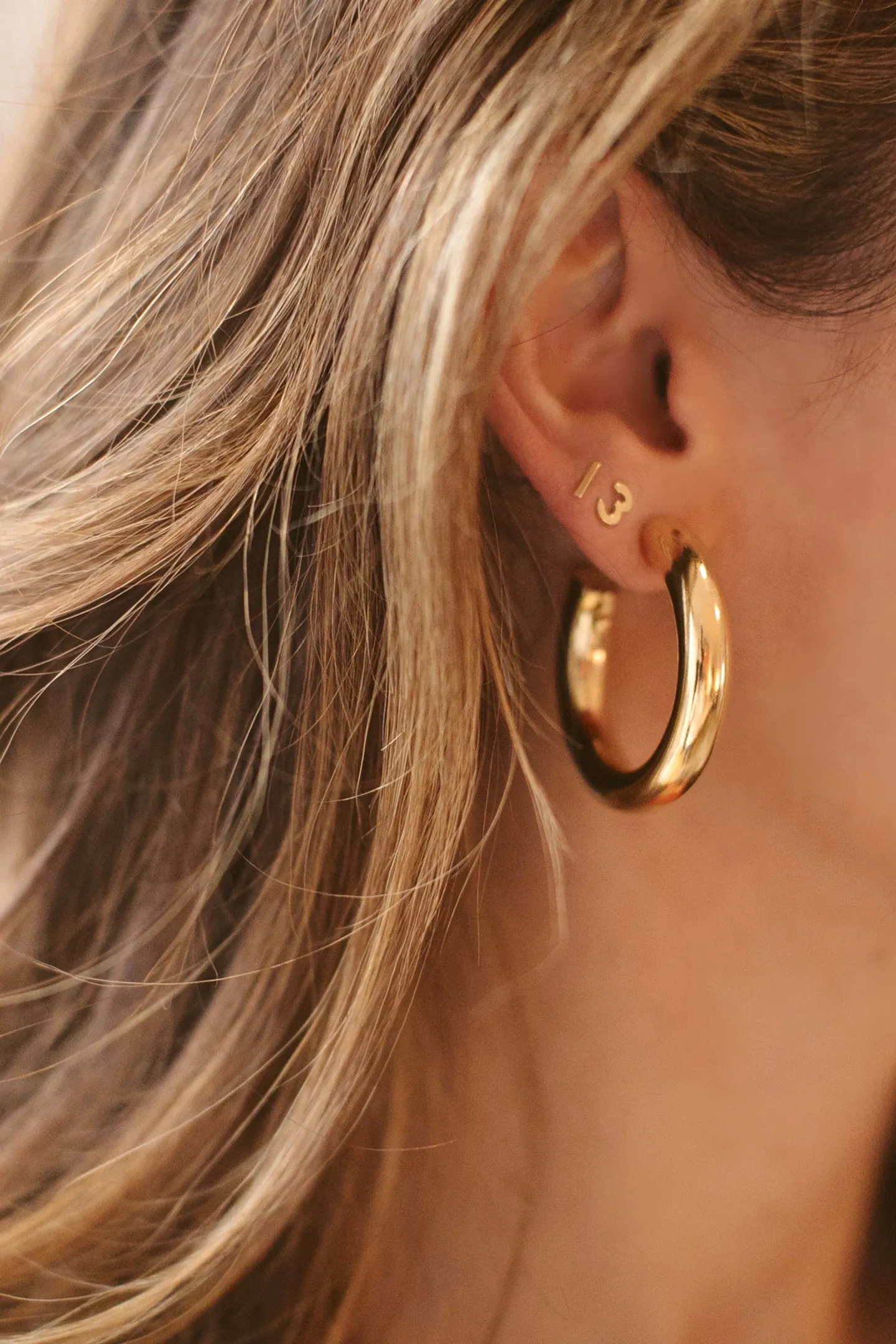 Brinker+Eliza Jumbo Hoops sold by LoveShackFancy product image thumbnail 2