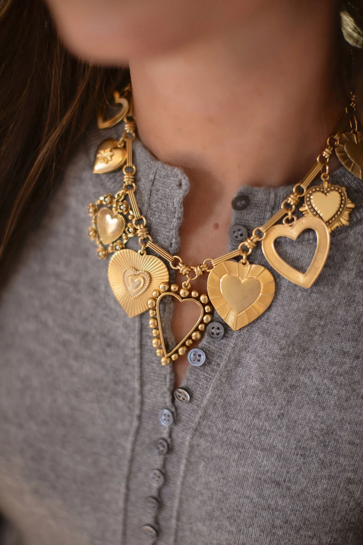 Brinker+Eliza Queen Of Hearts Necklace sold by LoveShackFancy product image thumbnail 3