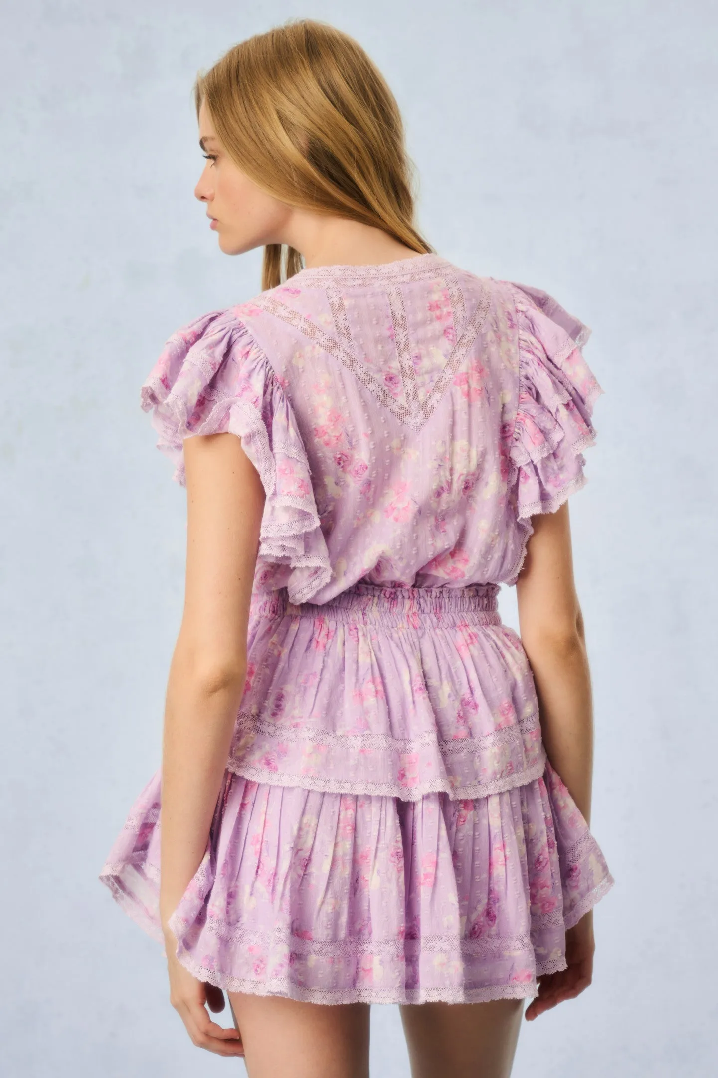 Gwen Heirloom Print Cotton Mini Dress sold by LoveShackFancy product image thumbnail 3