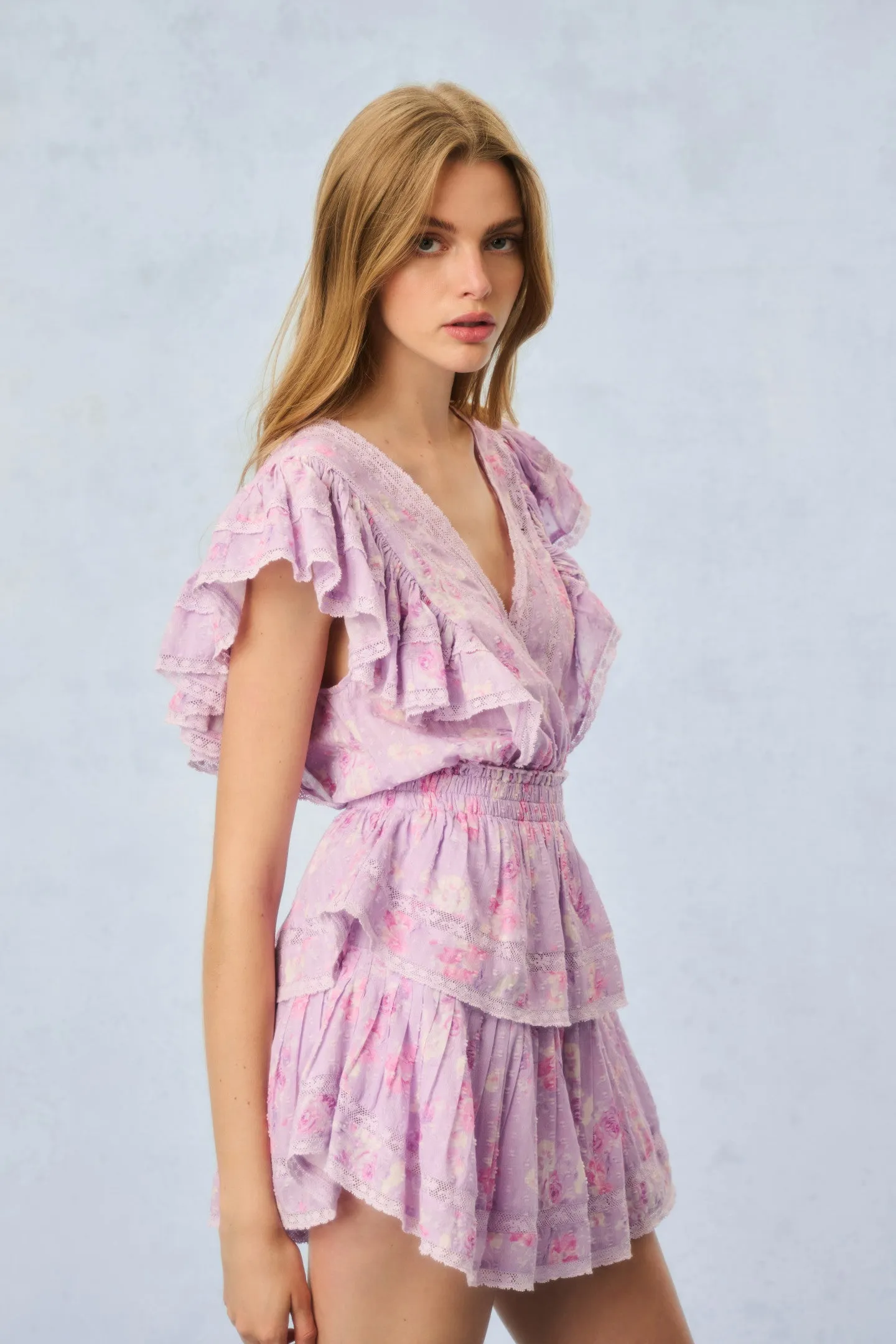Gwen Heirloom Print Cotton Mini Dress sold by LoveShackFancy product image thumbnail 2