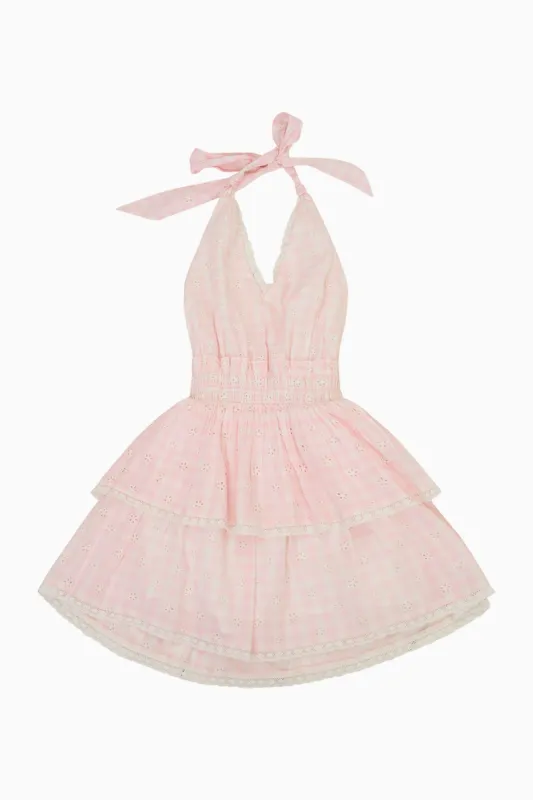 Girls Romille Cotton Gingham Dress sold by LoveShackFancy