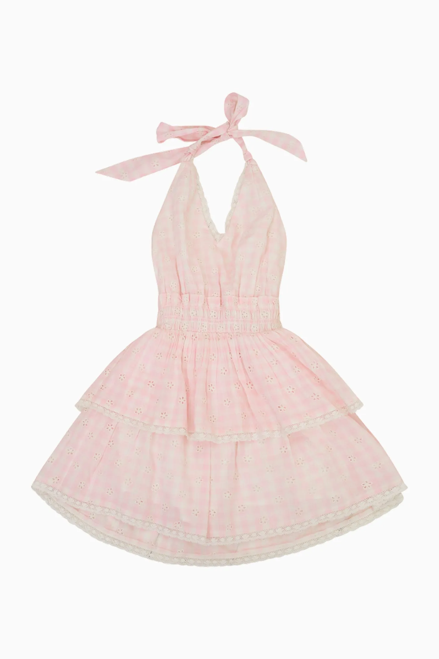 Girls Romille Cotton Gingham Dress sold by LoveShackFancy